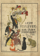 Studentika Heft Lieder Zum Festcommers Der Karlsruher Studentenschaft Am 18. Mai 1899, 26 S. II - Ecoles