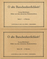 Studentika Mühlberg, Georg Lot Mit 7 Serien Mit Jeweils 6 Künstlerkarten (gesamt 42 Karten) Alle Mit Original-Umschlag - School