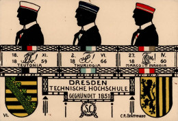 Studentika DRESDEN - Künstlerkarte Sign. C.A.Stattmann I-II - Schools