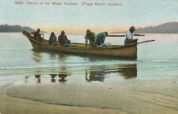 Puget Sound Indians Back From Whale Hunting . Chasse à La Baleine - Native Americans