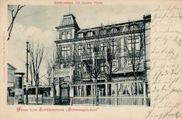 Berlin Schmargendorf (1000) Schützenhaus Litfaßsäule 1901 I-II (fleckig) - Plötzensee