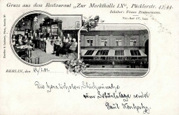 Berlin (1000) Restaurant Zur Markthalle IX Inh. Zimmermann, Franz 1901 I-II - Plötzensee