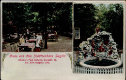 Berlin Steglitz (1000) Schützenhaus II (leichte Stauchungen, Klebereste RS) - Plötzensee