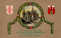 Hamburg Harburg (2000) Rathaus 13. Kreisturnfest Des VI. Deutschen Turnkreises 4.-6. August 1906 Prägedruck I-II (Marke  - Altri & Non Classificati