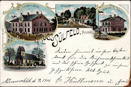 Sülfeld (2061) Gasthaus F. Scheel Postamt Kirche 1901 I-II (Ecke Gestaucht, VS Fleckig) - Sonstige & Ohne Zuordnung