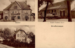 Großenaspe (2351) Bahnhof Schule Timms Gasthaus I- (Marke Entfernt, Klebereste RS) - Other & Unclassified