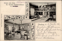 Flensburg (2390) Schützenhaus St. Knud Billard 1911 I- - Autres & Non Classés