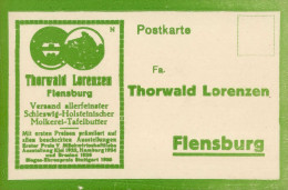 Flensburg (2390) Werbe-AK Lorenzen, Thorwald Molkerei I-II - Other & Unclassified