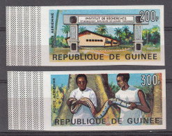 GUINEA 1967 - GUINEE -INSTITUTO DE INVESTIGACIONES Y BIOLOGIA - YVERT AEREOS 69/70** SIN DENTAR - IMPERFORAT - Schlangen