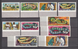 GUINEA 1967 - GUINEE - INSTITUTO DE INVESTIGACIONES Y BIOLOGIA - YVERT 316/325** SIN DENTAR - IMPERFORATES - Serpents