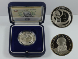 ITALIA 5 € ANNO 2008 PROOF ANTONIO MEUCCI SET ZECCA - Italie