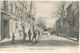 MAZARGUES (13) – Boulevard De La Concorde. Tramway. Editeur Lacour, N° 1113. - Quartiers Sud, Mazargues, Bonneveine, Pointe Rouge, Calanques,