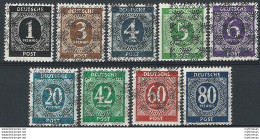 1948 Germania Bizona 9v. MNH Michel N. I/II-IX/II - Other & Unclassified