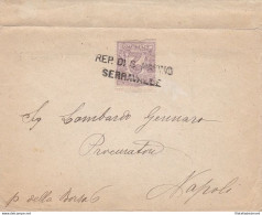 1903 SAN MARINO, N° 34  2c. Violetto Bruno Su Lettera. Francobollo ND In Basso. - Europa