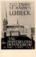 Lübeck (2400) Tag Der Zerstreuten Heimatkirche 31. August Bis 3. September 1951 I - Autres & Non Classés