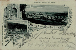 Fredeburg (2418) Mondschein-Karte Schützenhaus 1899 I- - Altri & Non Classificati
