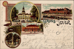 Jever (2942) Gasthaus Zum Schützenhof Bahnhof Eisenbahn 1900 I Chemin De Fer - Autres & Non Classés