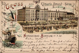 Borkum (2972) Köhlers Strand Hotel 1908 I - Altri & Non Classificati