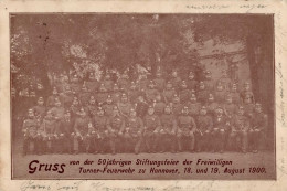 Hannover (3000) 50 Jähriges Stiftungsfest Der Freiwilligen Turner-Feuerwehr 18. Und 19. August 1900 II- (kleiner Riss, S - Autres & Non Classés