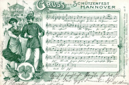 Hannover (3000) Lieder-Karte Schützenfest 1902 I- - Sonstige & Ohne Zuordnung