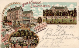 Hannover Herrenhausen (3000) Hotel Schlossgarten Straßenbahn 1898 I-II - Sonstige & Ohne Zuordnung