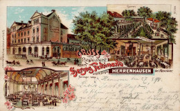 Herrenhausen (3000) Gasthaus Zum Herzog Ferdinand 1898 I-II (fleckig) - Otros & Sin Clasificación