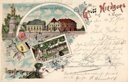Nienburg-Weser (3070) Gasthaus Zum Anker Kriegerdenkmal 1901 II (kleine Stauchung) - Autres & Non Classés