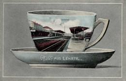 LEHRTE (3160) - Tassen-Karte Bahnhof Marke Entfernt I-II - Autres & Non Classés
