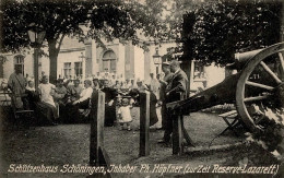 Schöningen (3338) Schützenhaus Ph. Höpfner Reserve Lazarett Soldaten 1918 I-II - Otros & Sin Clasificación