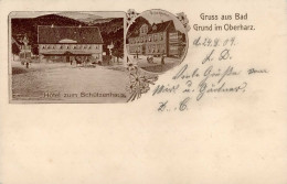 Bad Grund (3362) Hotel Schützenhaus Villa Krome 1904 I-II - Altri & Non Classificati