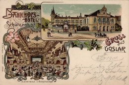 Goslar (3380) Bahnhofs-Hotel Gasthaus Zum Schützenhof 1901 I- - Goslar