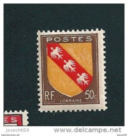N° 757 Armoiries De Provinces Lorraine Timbre   1946 France Neuf ** Décalage Couleur - Unused Stamps