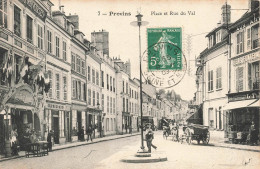 FRANCE - Provins - Vue Sur La Place Et Rue Du Val - Vue Générale - Animé - Carte Postale Ancienne - Provins