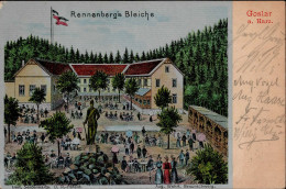 Goslar (3380) Rennenbergs Bleiche Seidenkarte 1902 I-II (Ecken Abgestossen) - Goslar