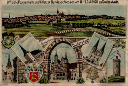 Duderstadt (3408) 16. Harzer Bundesschiessen 8. Bis 11. Juli 1905 Rathaus II (Stauchungen) - Otros & Sin Clasificación