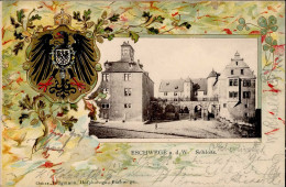 Eschwege (3440) Präge-AK Schloss Wappen 1901 I-II - Sonstige & Ohne Zuordnung