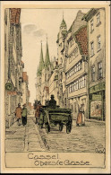 Kassel (3500) Oberste Gasse Künstlerkarte SW I-II (fleckig) - Kassel