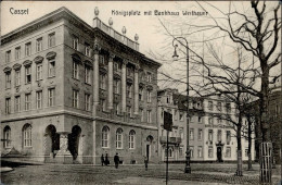 Kassel (3500) Königsplatz Bankhaus Werthauer 1910 I- - Kassel