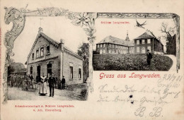 Langwaden (4048) Schenkgasthaus Zum Schloss Inh. Freyenberg Schloss 1901 I-II - Other & Unclassified