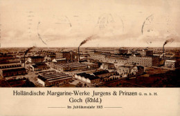 Goch (4180) Holländische Margarine Werke Jurgens & Prinzen GmbH Jubiläumsjahr 1913 1921 I-II - Autres & Non Classés