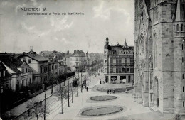 Münster (4400) Hammerstrasse Josefskirche Straßenbahn 1906 II (kleine Stauchung) - Muenster