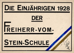 Münster (4400) Die Einjährigen 1928 Der Freiherr-vom-Stein-Schule Studentika II (klein Stauchung) - Münster