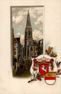 Münster (4400) Lambertikirche Prägekarte I- - Münster