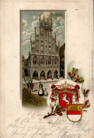 Münster (4400) Rathaus Prägekarte 1900 II (Stauchung) - Muenster