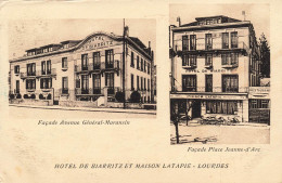 FRANCE - Vue Sur L'hôtel De Biarritz Et Maison Latapie - Lourdes - Multi-vues - Carte Postale Ancienne - Lourdes