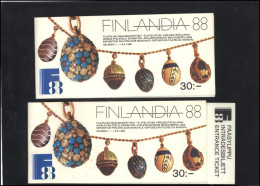 FINLAND Pair Of Booklets Exhibition FINLANDIA 88 Faberge Jewelry - Neufs