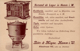 Hamm (4700) Bötz & Meyne Alleestrasse 102 Kochherd Töpfe Öfen Kesselöfen Werbe-AK I- - Hamm