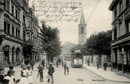 Unna (4750) Bahnhofstrasse Strassenbahn Litfaßsäule 1908 I- Tram - Other & Unclassified