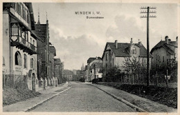 Minden (4950) Blumenstrasse 1911 II (kl. Bug Oben VS Fleckig) - Minden