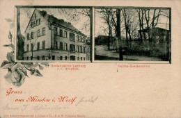 Minden (4950) Gasthaus Laxburg 1900 I- (Marke Entfernt) - Minden